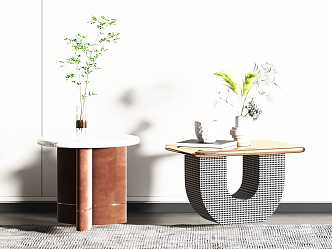 Modern corner table 3d model