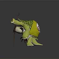 Modern Game Character Turtle Warrior Turtle 3d model