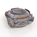Mechanical Equipment With Circular Multi Layered Structure And Metallic Industrial Design