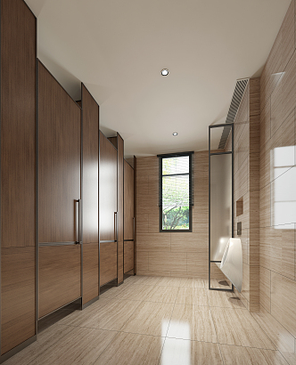 Modern toilet male bathroom 3d model