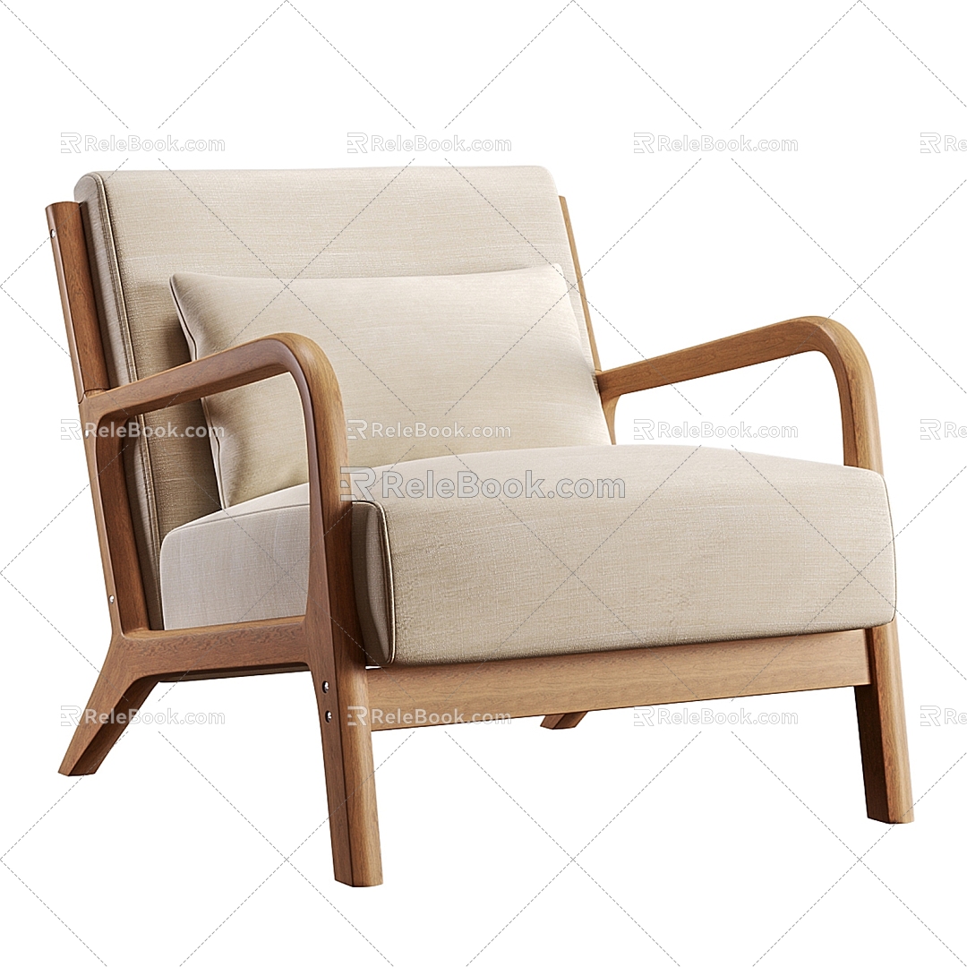 Nordic Leisure Chair 3d model