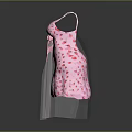 Cute Pink Polka Dot Spaghetti Strap Dress With Bow Detail For Women