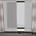 Sheer White And Beige Thick Curtains For Window In Bright Interior With Natural Light