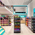 Modern Supermarket Interior Design With Open Layout And Well Stocked Product Shelves