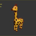 Giraffe Low Model Giraffe African Animal Toy Giraffe Muppet Toy Animal Cartoon Giraffe 3d model