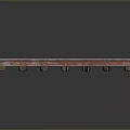Detailed Railway Track Model With Wooden Sleepers And Metal Rails