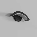Modern Outdoor Wall Light With Curved Design And Warm Illumination Mounted On Wall