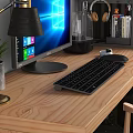 Study Computer Storage Rack Table Lamp Hook Air Conditioning Umbrella Cat Nest Air Conditioning Headset 3d model