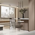 Modern Basement Interior Design With Large TV Sofa Coffee Table And Wooden Accents