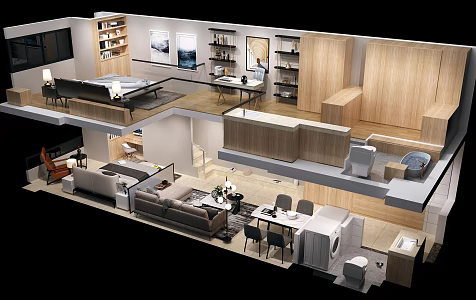 Modern Apartment Combination 3d model