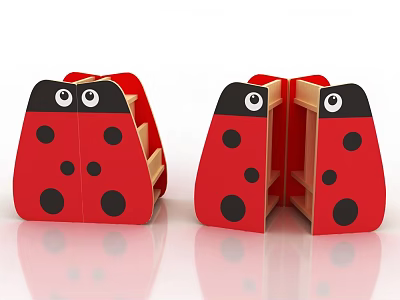 Modern Bookcase Ladybug Bookcase 3d model