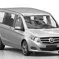 Silver Mercedes Benz MPV Exterior Design With Modern Front Grille And Alloy Wheels