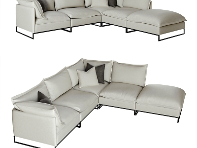 Multi-person corner sofa 3d model