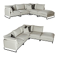 Multi-person corner sofa 3d model