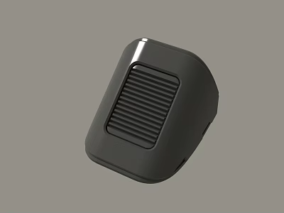 Black Compact Electronic Accessory With Striped Surface And Modern Design 3d model