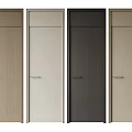 Modern Minimalist Hinged Doors With Wooden Texture And Various Colors For Home Interior