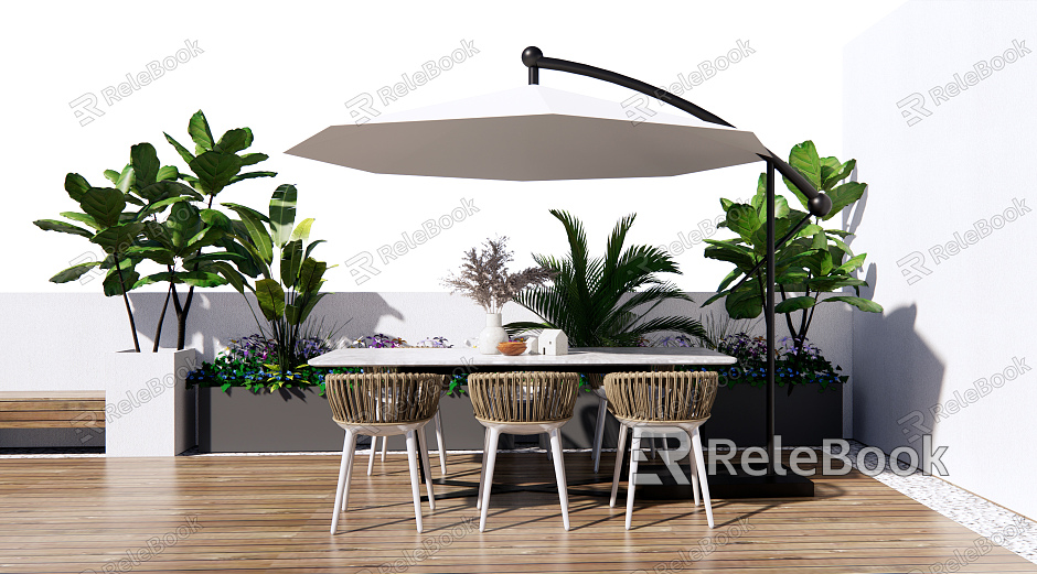 Modern Outdoor Table and Chair Outdoor Leisure Table and Chair model