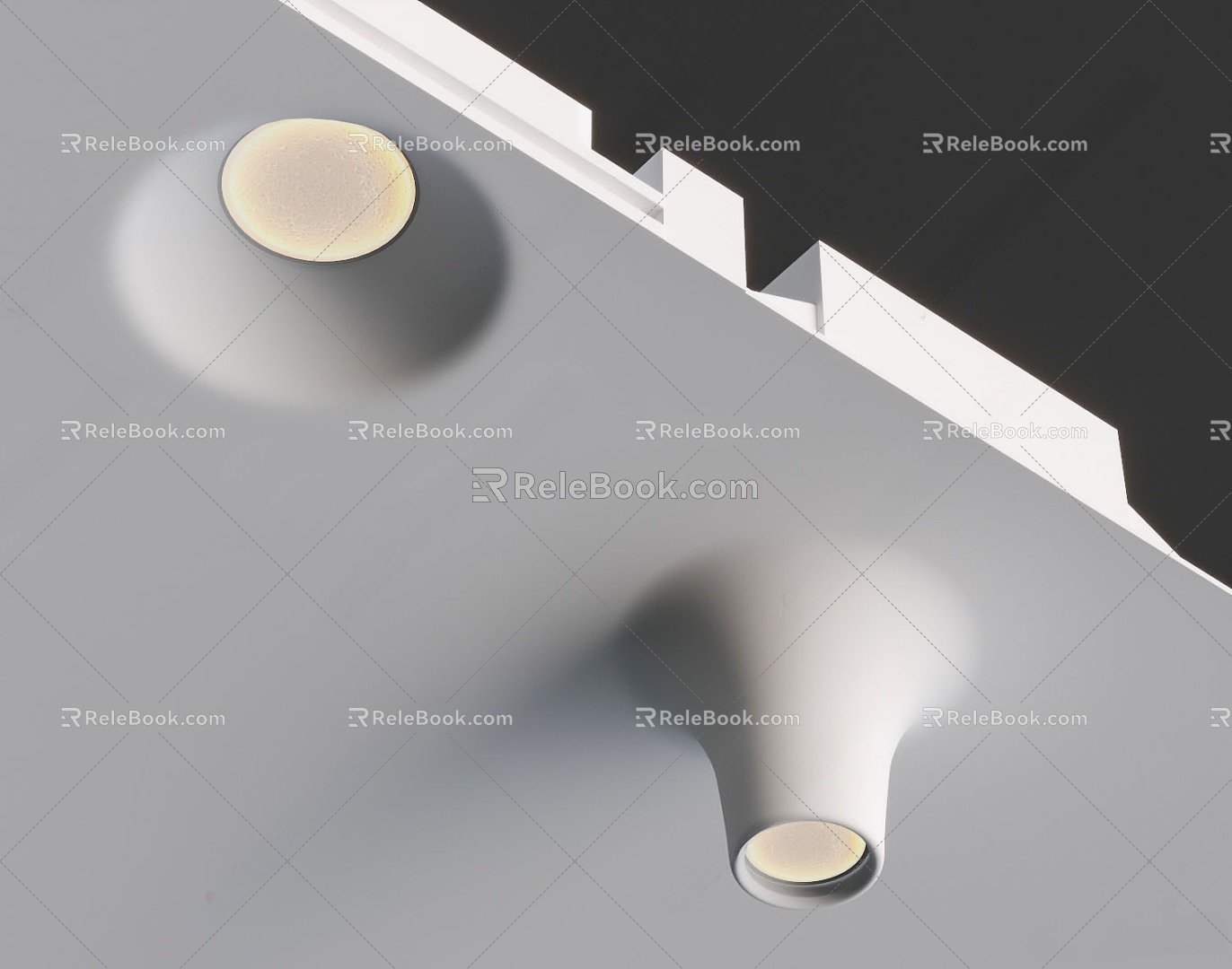 Modern gypsum lamp spotlight downlight recessed spotlight model