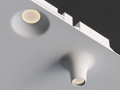 Modern Recessed Downlights & Spotlights With Sleek LED Ceiling Home Lighting 3d model