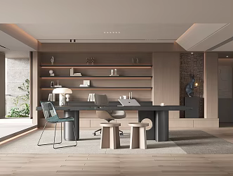 Modern study 3d model