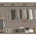 Stylish Modern Wardrobe Design With Hanging Clothes Drawers And Top Storage Shelves