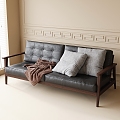 French double sofa 3d model