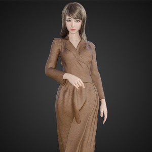 elegant beauty professional lady model 3d model