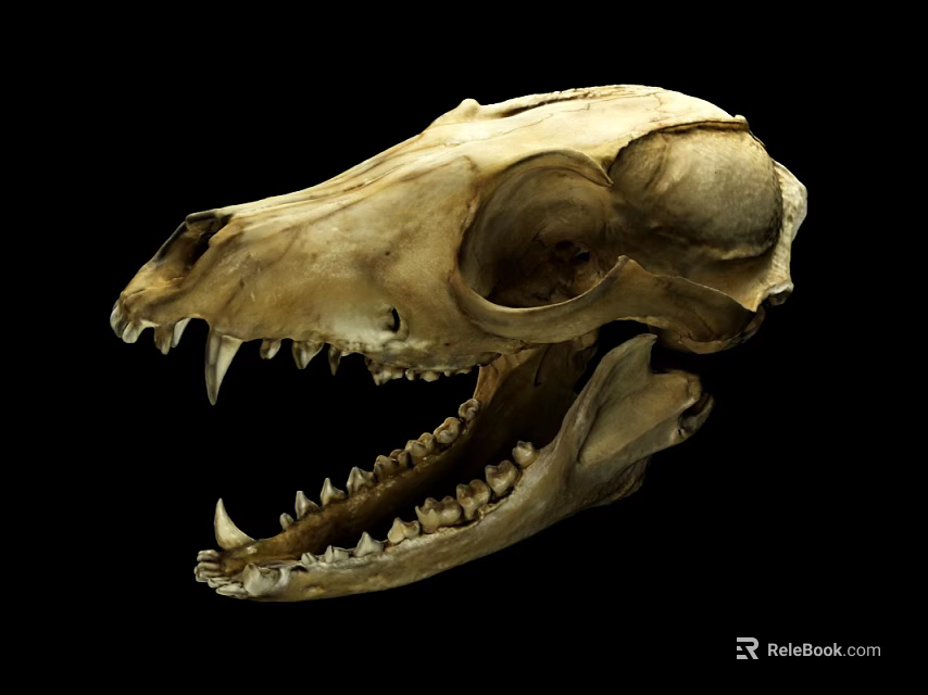 High Quality Animal Skull Medical Teaching Model With Detailed Teeth And Eye Socket 3d model 