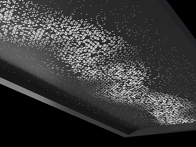 Modern Ceiling Design With Dot Matrix Lighting Effects 3d model