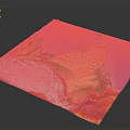 Detailed Colorful 3D Topographic Map Showing Ocean Land And Terrain Features