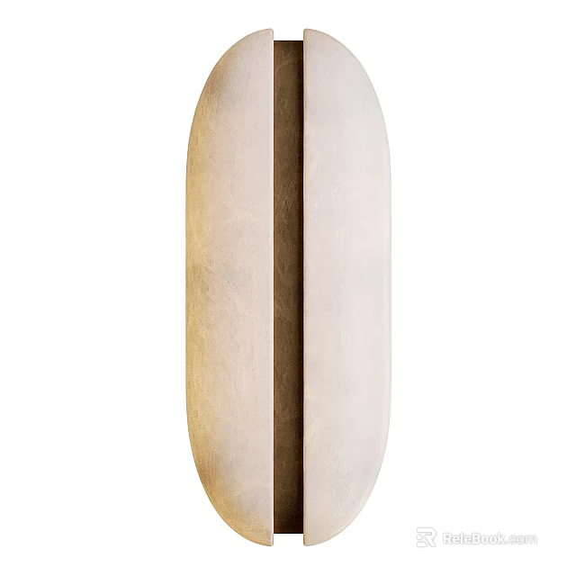 Modern Textured Cream Wall Light with Vertical Dark Stripe for Interior Decor 3d model