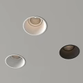 Modern Ceiling Downlights and Spotlights with White and Black Trim Illuminated Design