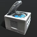 Silver Laboratory Centrifuge With Open Lid And Control Buttons On Top
