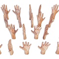 Modern Multiplayer Gesture Arm Combo Female Arm Palm Palm Finger Combo Male Arm Palm 3d model