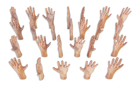 Modern Multiplayer Gesture Arm Combo Female Arm Palm Finger Combo Male Arm Palm 3d model