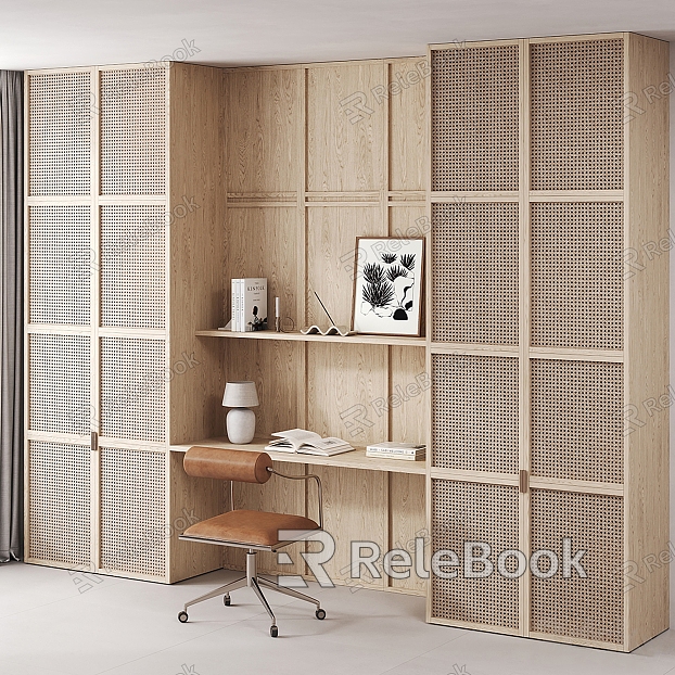 Japanese Style Bookcase Simple Desk Bookcase model