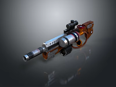 rifle semi-automatic rifle combat rifle battle rifle carbine war rifle attack rifle 3d model