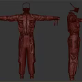 Khaki Utility Jumpsuit With Multiple Pockets Waist Belt And Functional Design