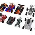 Colorful Go Karts With Different Designs And Various Frame Styles Collection