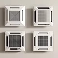 Modern ceiling type central air conditioning combination 3d model