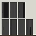 Black Security Doors With Various Modern Designs For Home Security And Safety 3d model