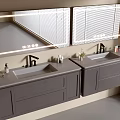 Modern Bathroom Vanity Cabinets With Double Sinks Backlit Mirrors And Countertops