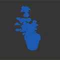 Healthy Pink Flowering Potted Plant With Green Leaves In Orange Clay Pot