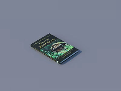 Book The Story of the Huts of Borneo with Hut Illustration on Cover 3d model