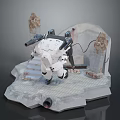 Mech Warrior Mech Soldier Machine Battlearm Mechanical Battlearm Machine Fighter Robot 3d model