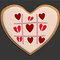 Modern Biscuits Heart Biscuits Whole Wheat Biscuits 3d model