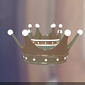Golden Crown Design With Decorative Spikes And Ornate Circular Patterns