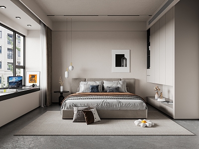 Modern Bedroom Tatami Bedroom Master Room 3d model