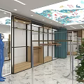 Modern Clothing Store Interior With Display Racks Mannequin And Marble Flooring