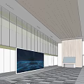 Office Lobby Research Institute Cell Theme Point Element Array Anodized Edition Technology Simple Style 3d model
